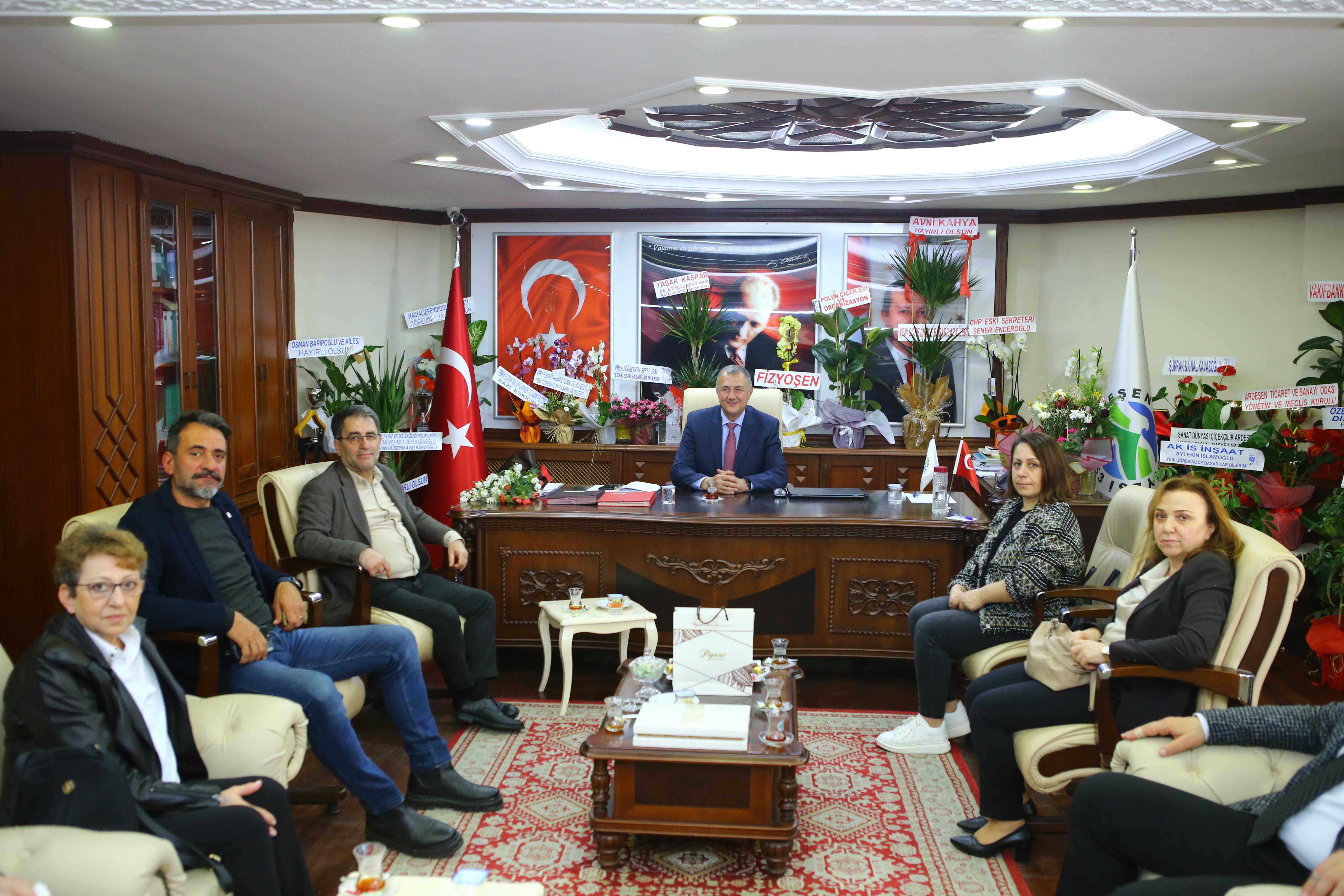CHP Rize İl Teşkilatından  Başkanımız Enver Atagün'e tebrik ziyareti