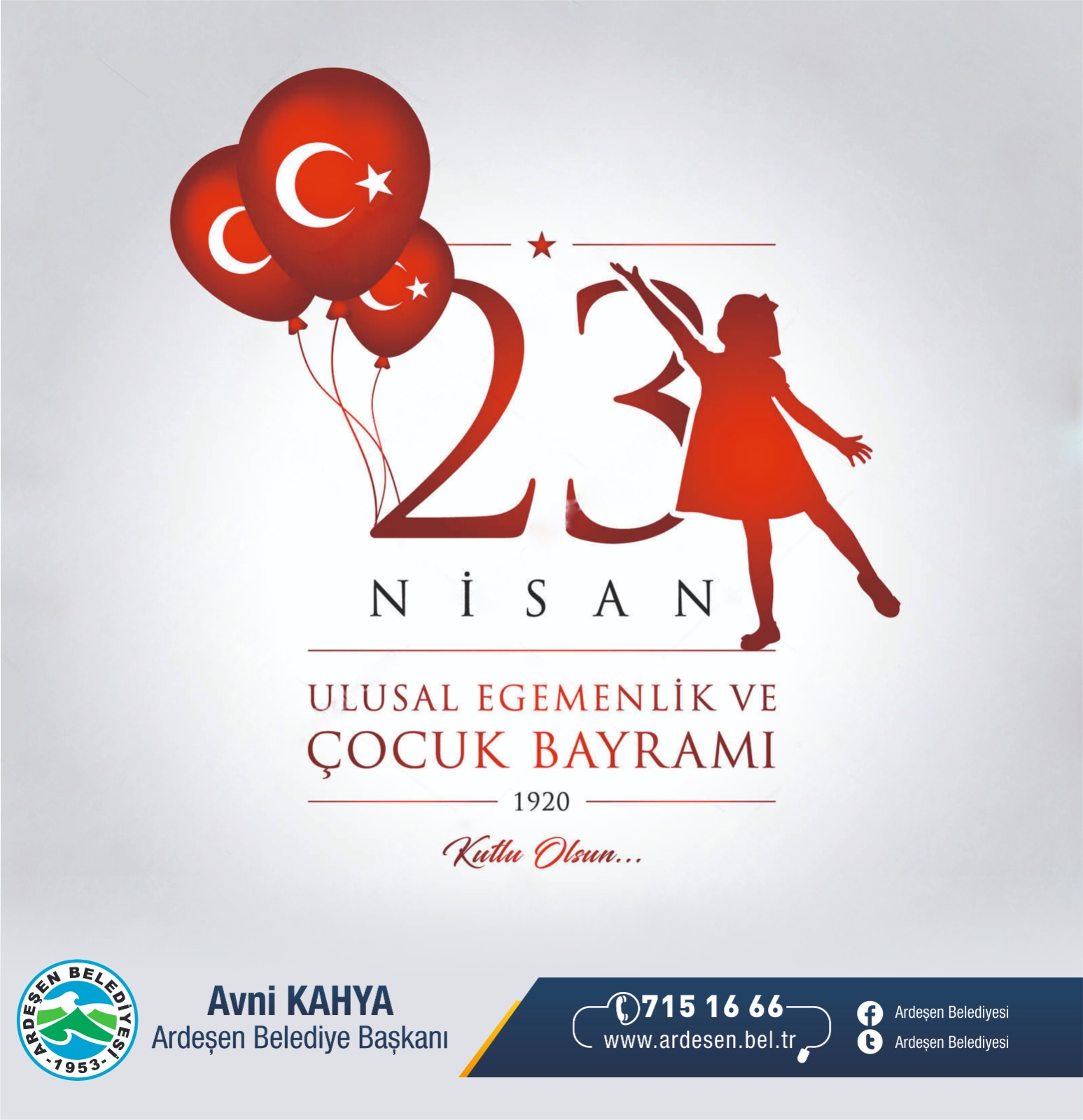 23 Nisan Ulusal Egemenlik ve Çocuk Bayramı kutlu olsun.