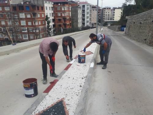 Düz Mahalle bağlantı yolunda çalışmalar tamamlanıyor.