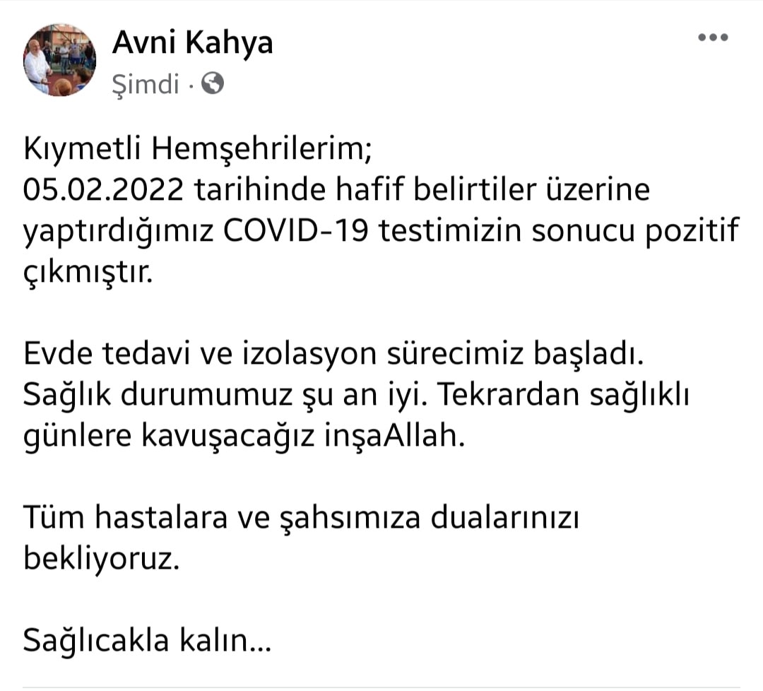 Geçmiş Olsun Sayın Başkanımız.