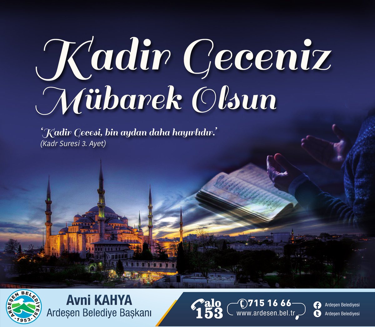Kadir Geceniz mübarek olsun.  