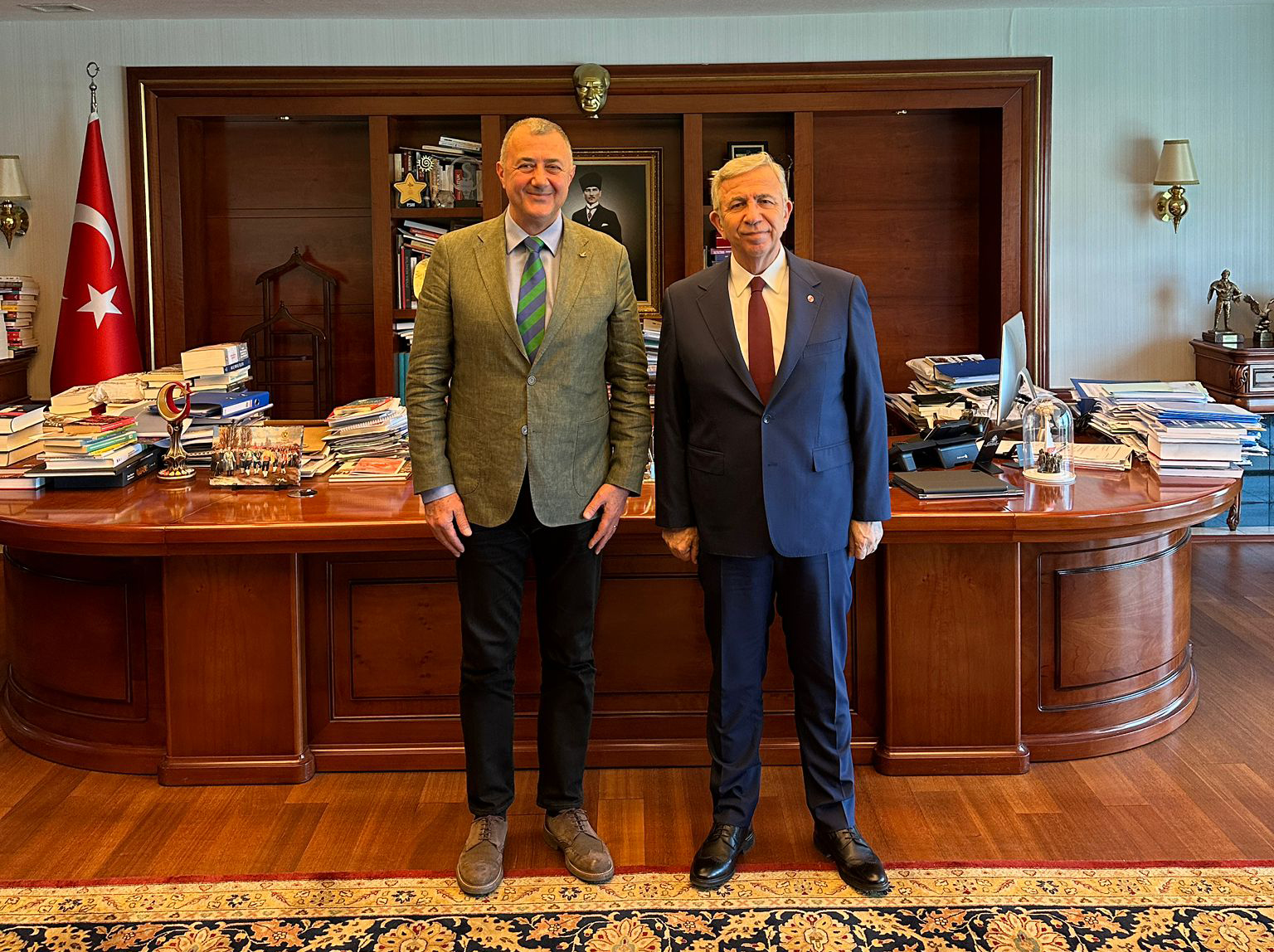 Başkanımız Enver Atagün, ABB Başkanı Mansur Yavaş'ı ziyaret etti