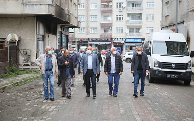 Fırtına Mahallesinde üst yapı çalışmalarına başladık.