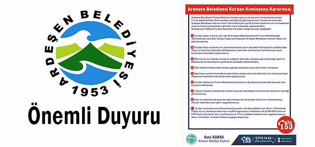 Kamuoyuna Duyurulur